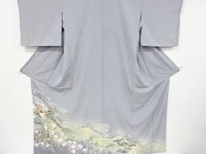 リサイクル　手描き友禅遠山に松竹梅模様一つ紋色留袖
